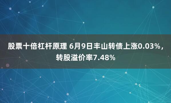 股票十倍杠杆原理 6月9日丰山转债上涨0.03%，转股溢价率7.48%