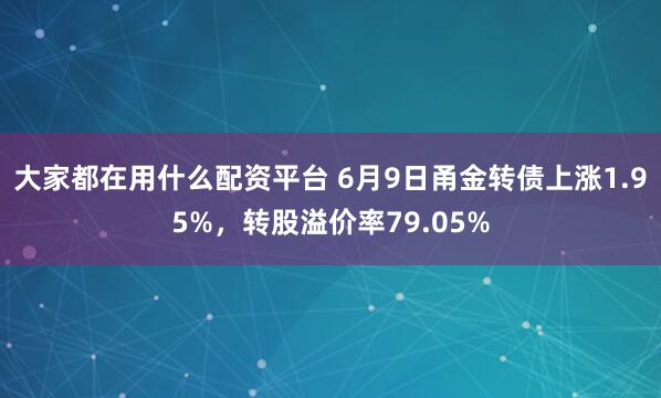 大家都在用什么配资平台 6月9日甬金转债上涨1.95%，转股溢价率79.05%